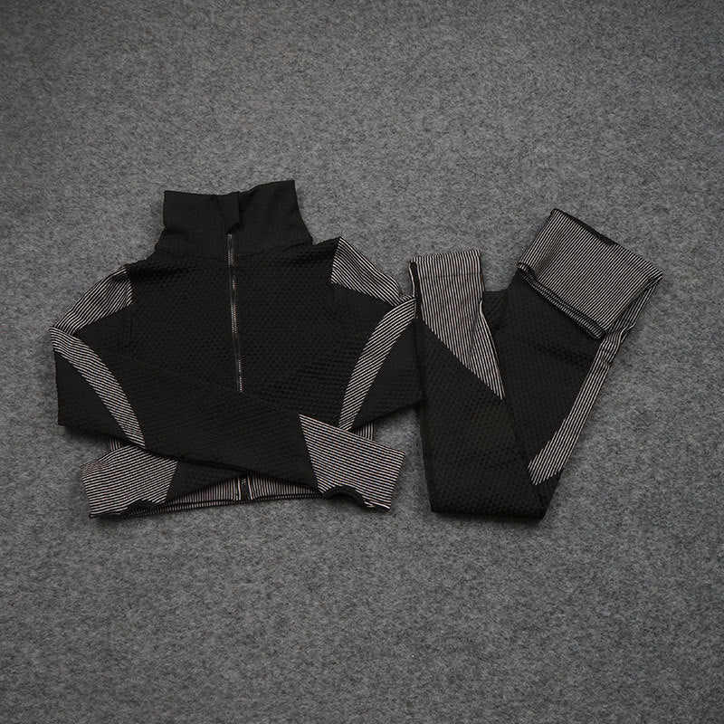 Three-Piece Stretch Sports Pants - Three-Piece Sports Yoga set
