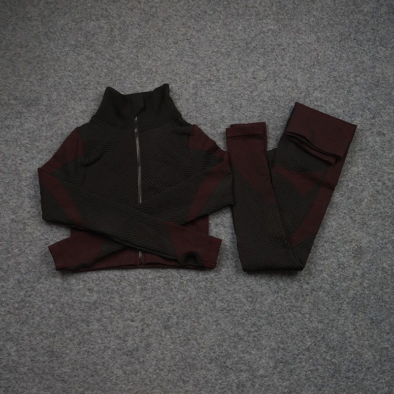 Three-Piece Stretch Sports Pants - Three-Piece Sports Yoga set
