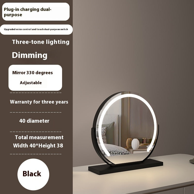 Semicircle LED With Light Makeup Desktop Smart Touch Dimming Fill Light Mirror Adjustable