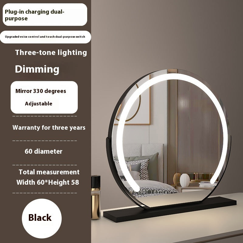 Semicircle LED With Light Makeup Desktop Smart Touch Dimming Fill Light Mirror Adjustable