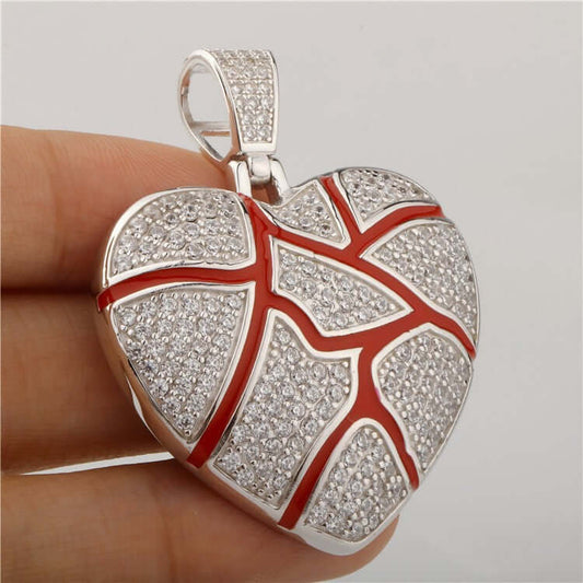 925 Silver Heart Shaped Zircon Pendant