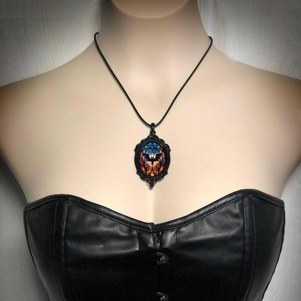 Vintage Gothic Halloween Pendant Necklace