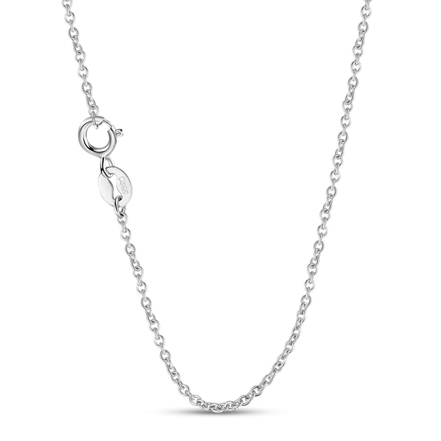 925 Sterling Silver Plated Heart Necklace