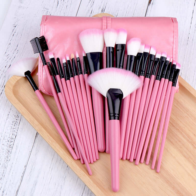 24 Makeup Brushes Set Portable Storage Bag