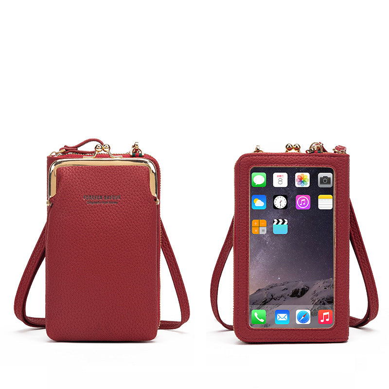 Vertical Square PU Leather Bag All In One Lady Wallet