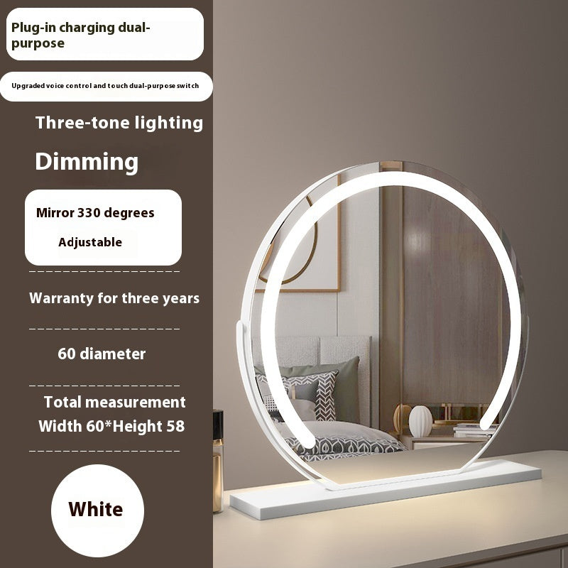 Semicircle LED With Light Makeup Desktop Smart Touch Dimming Fill Light Mirror Adjustable