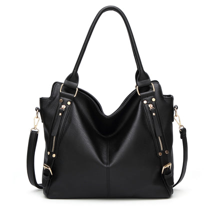 women Soft PU Leather shoulder bag - women's leather hobo handbags