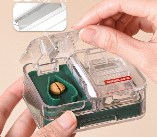 Portable Mini - Packing Medicine Storage Box Tablet Cutter