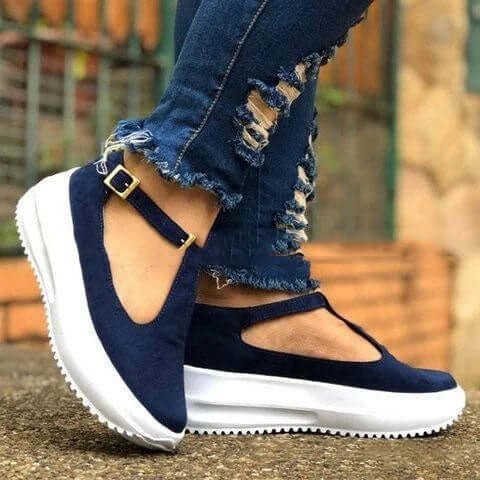 Buckle Casual Women's Single Shoes Loafers