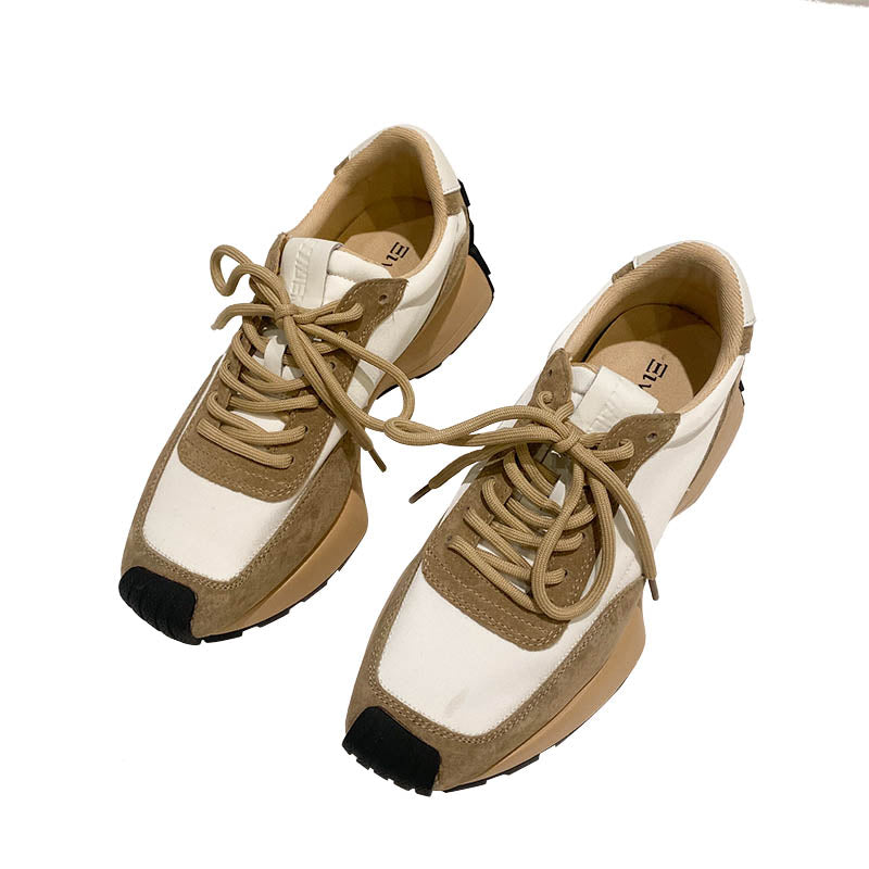Running Shoes, Women's Leather Casual Shoes, Thick-Soled Old Shoes, Small White Shoes