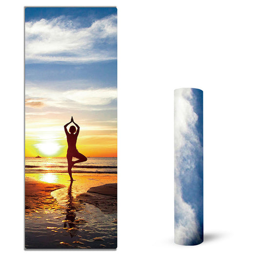 Suede Yoga Mat - Non-Slip Yoga Pilates and Fitness Mat - Sports Mat