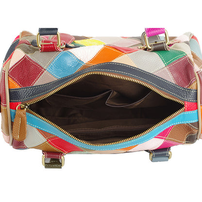 women multicolor leather handbag - women colorful handbag