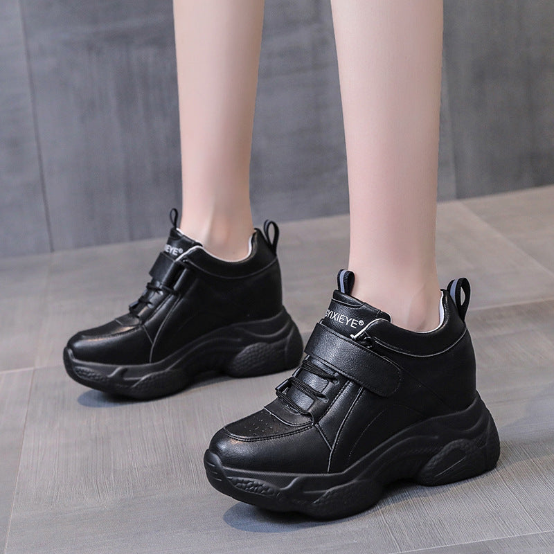 New Thick-Soled Sports And Leisure Slim White Shoes For Women
