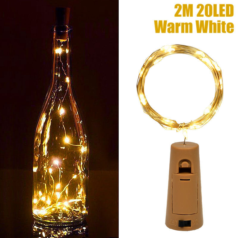 Christmas Decoration Lantern Copper Wire Wine Bottle Lamp