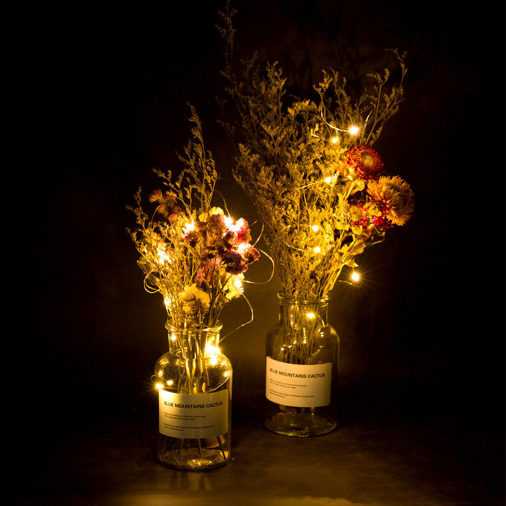 Christmas Decoration Lantern Copper Wire Wine Bottle Lamp