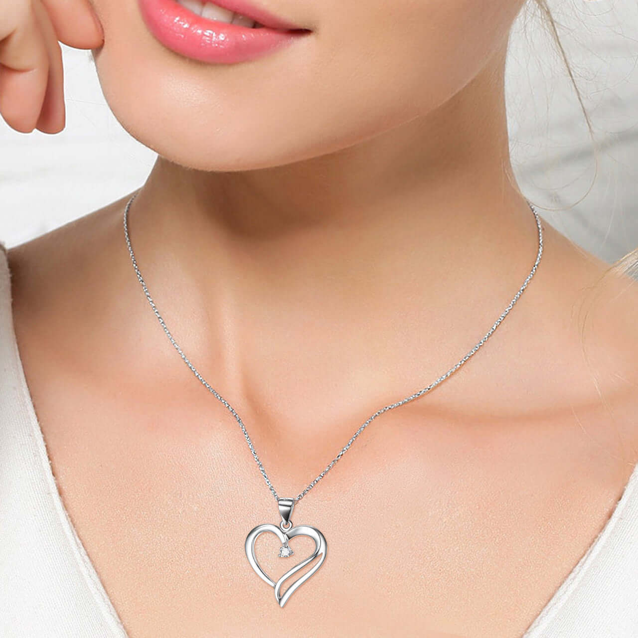 925 silver heart necklace