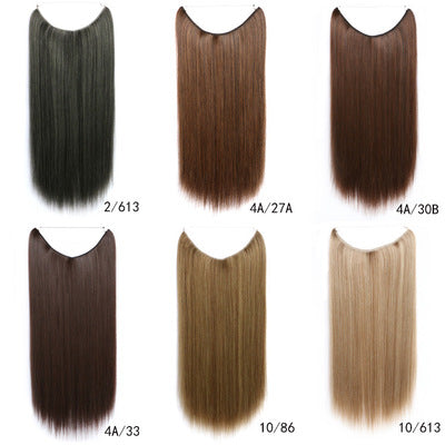 Invisible Wire Hair , Hair Pieces Silky Straight Synthetic