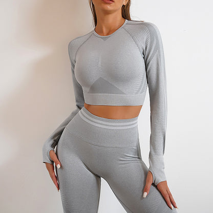 women's Seamless Yoga Pants and Tops, Butt Lifting Fitness Wear