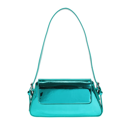 Women’s Patent Leather Shoulder Bag - Small Shiny Armpit Bag