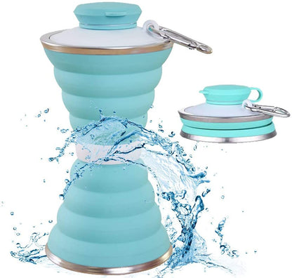 Silicone Water Bottle - Collapsible Water Bottle - Sport Water Bottle