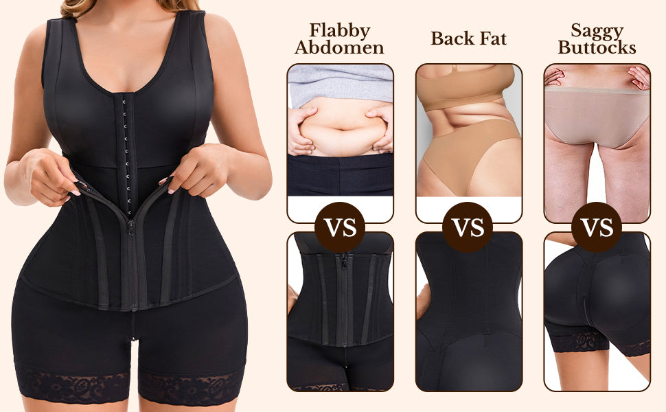 Women's Fajas Colombianas Full Body Shaper – Tummy Control & Butt Lifter