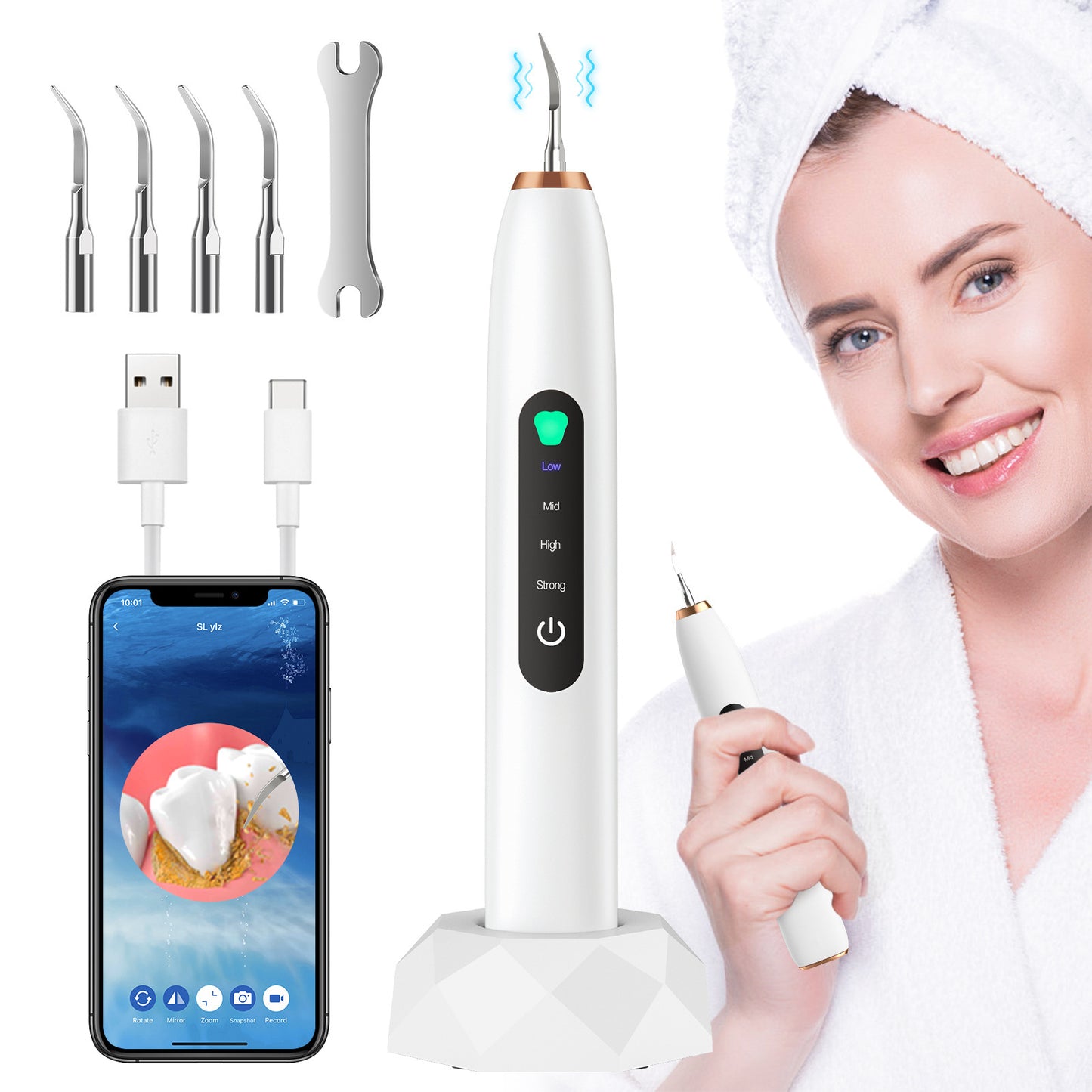 Household Intelligent Electric Visual Ultrasonic Teeth Cleaner