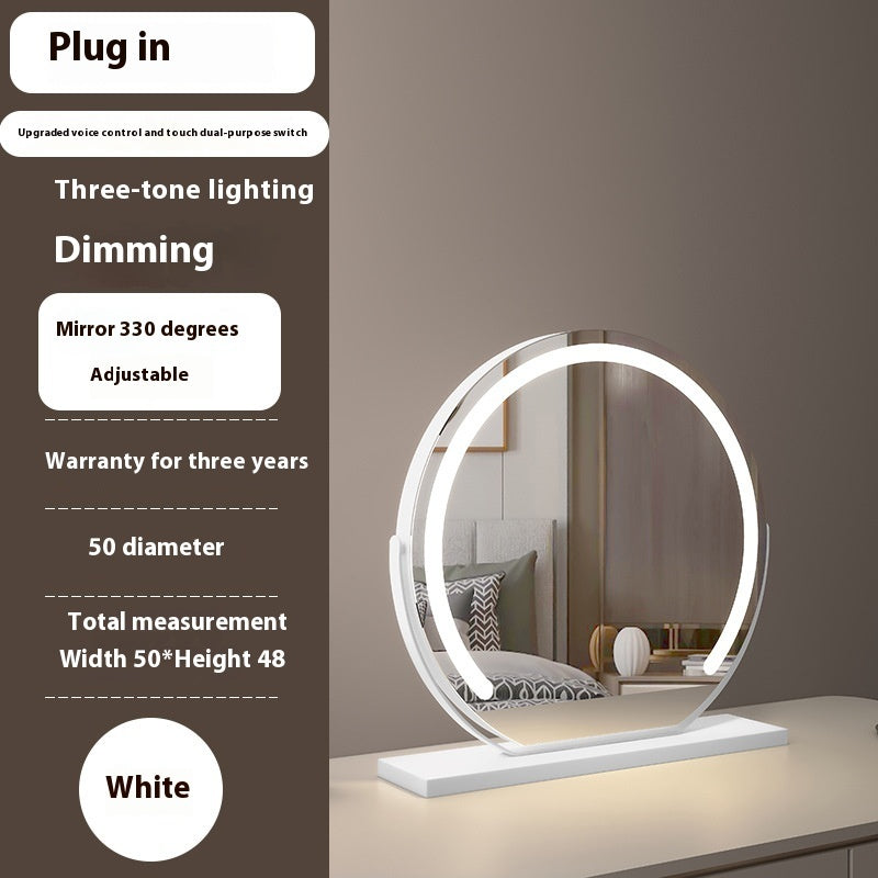 Semicircle LED With Light Makeup Desktop Smart Touch Dimming Fill Light Mirror Adjustable