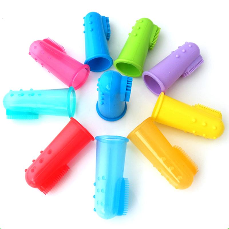 Natural silicone finger toothbrush