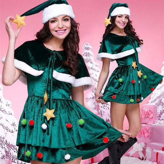 Christmas Clothing Green Christmas Tree Dress