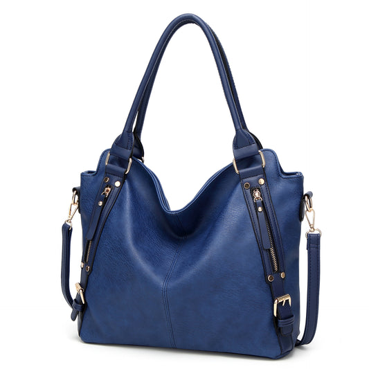 women Soft PU Leather shoulder bag - women's leather hobo handbags