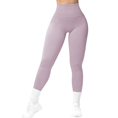 Women High Waist Seamless Slimming Knitted Fitness Sports Yoga Pants