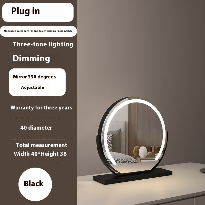 Semicircle LED With Light Makeup Desktop Smart Touch Dimming Fill Light Mirror Adjustable