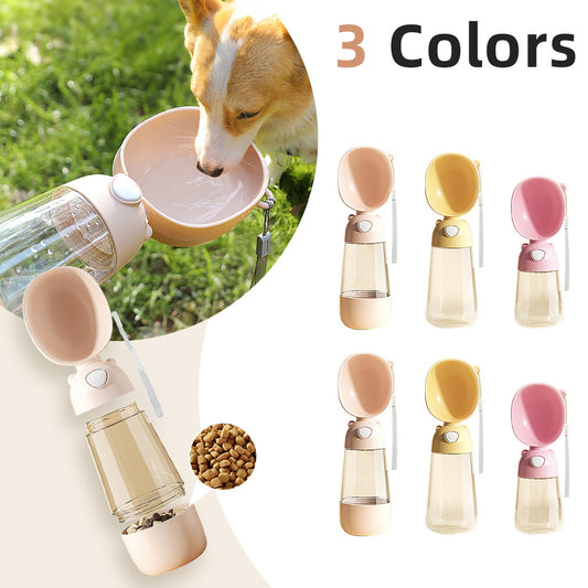 Portable Dog Water Bottle and Feeder, Travel Water Dispenser