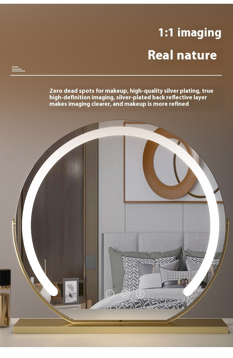 Semicircle LED With Light Makeup Desktop Smart Touch Dimming Fill Light Mirror Adjustable