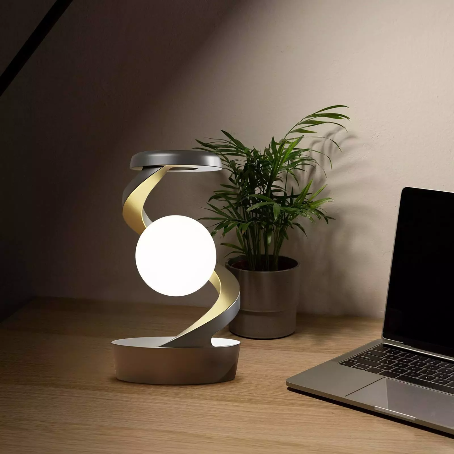 Rotating Hanging Table Lamp with Wireless Charger, Rotating Table Lamp