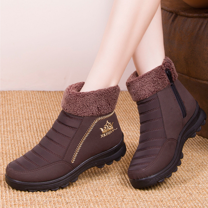 Women's Cotton Boots Middle-aged And Elderly Cotton Boots Soft Bottom Winter Old Lady Cotton Shoes