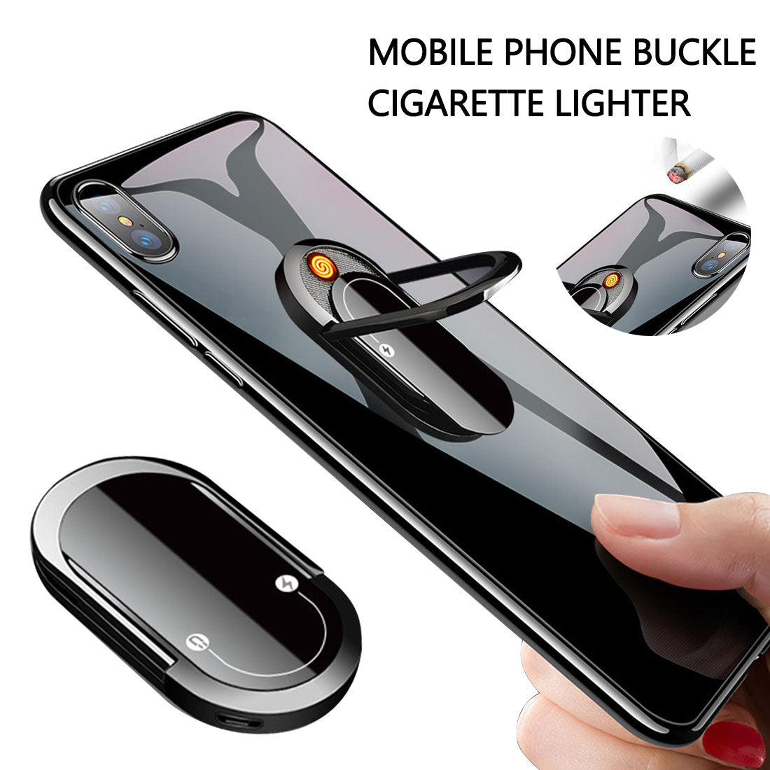 Mobile Phone Holder Multifunctional USB Plasma Lighter