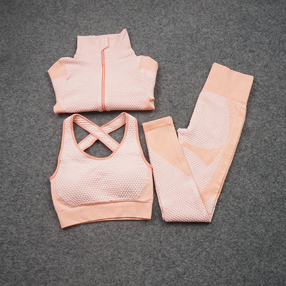 Three-Piece Stretch Sports Pants - Three-Piece Sports Yoga set