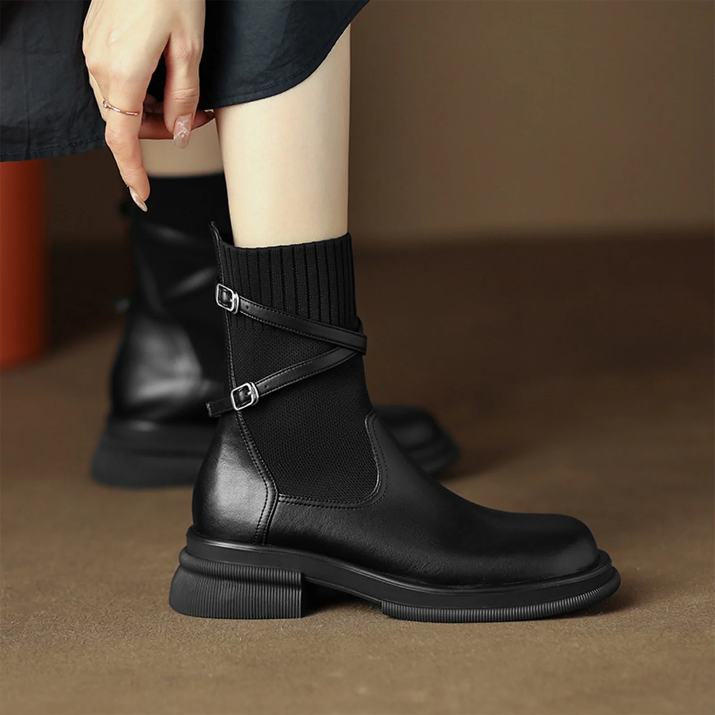 Women's Fall And Winter Retro Elastic Boots