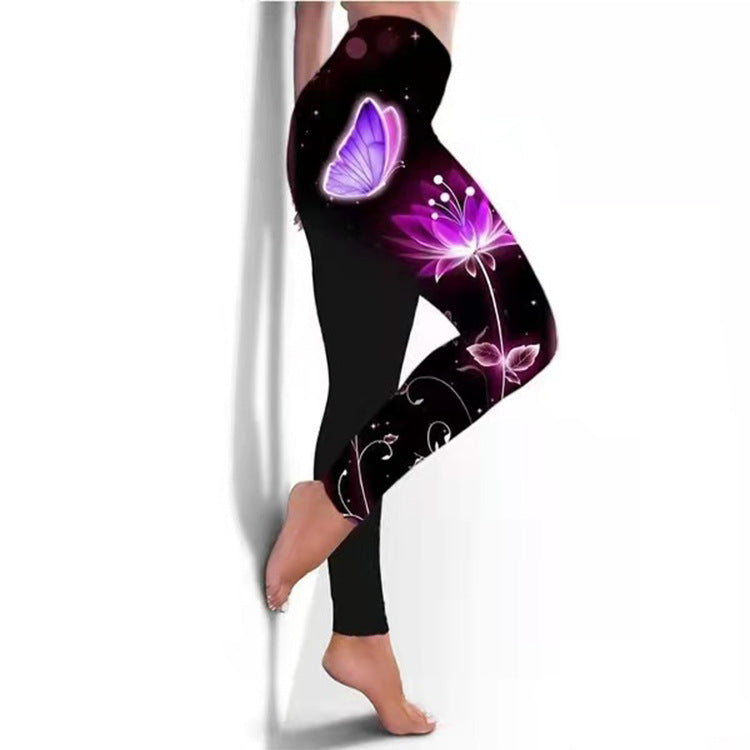 Women's Breathable Skinny Printed Legging Yoga Pants