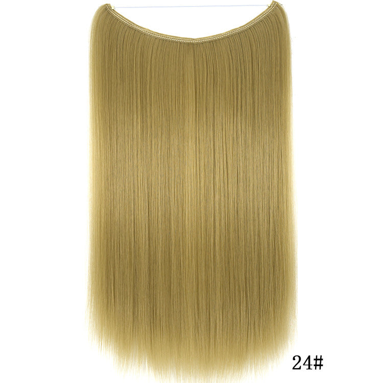Invisible Wire Hair , Hair Pieces Silky Straight Synthetic