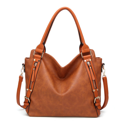women Soft PU Leather shoulder bag - women's leather hobo handbags