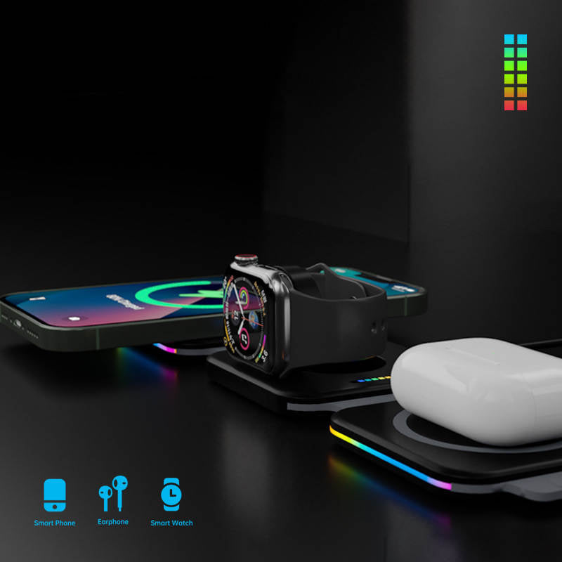 New Folding Three In One Magnetic Absorber Wireless Charger