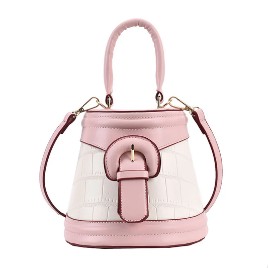 Women's Bucket Shaped Handbag - Small Shoulder Bag - Box Shaped Bag