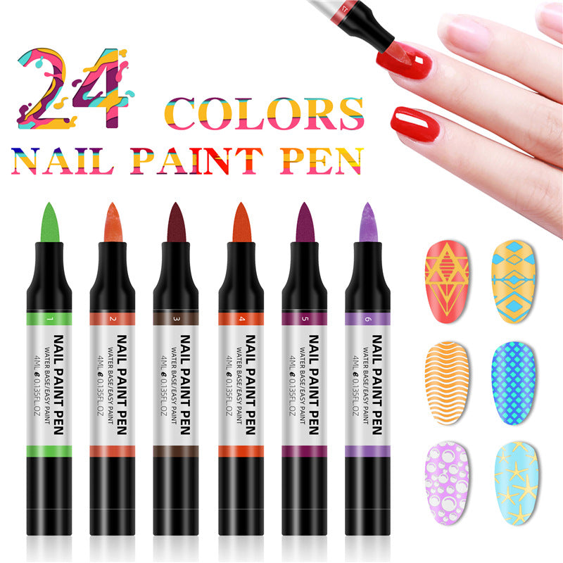 Nail Polish Painting Pen Water-based Tasteless Nail Polish Pen