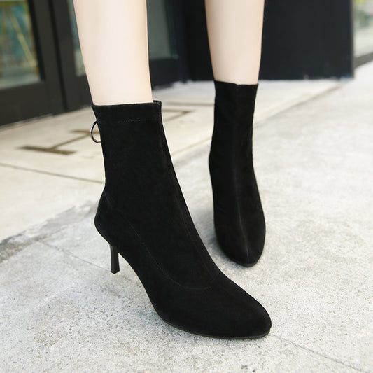 women winter Ankle High new elastic boots