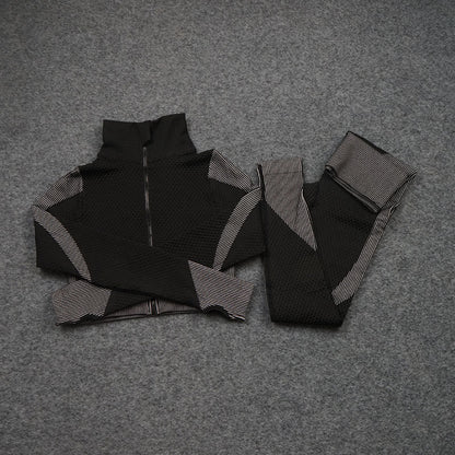 Three-Piece Stretch Sports Pants - Three-Piece Sports Yoga set
