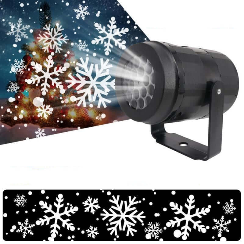 2024 Christmas Party Lights Snowflake Projector Light Led Stage Light Rotating Xmas Pattern Outdoor Holiday Lighting Garden Christmas  Decor