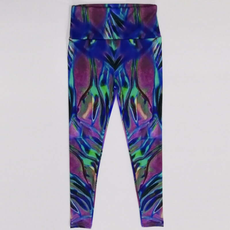 Colorful Sequin Print Gym High Waist Pants