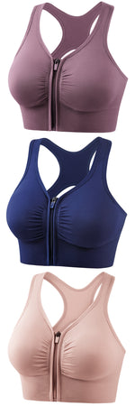 Women’s Front Zip Sports Bra, Women’s Racerback Sports Bra